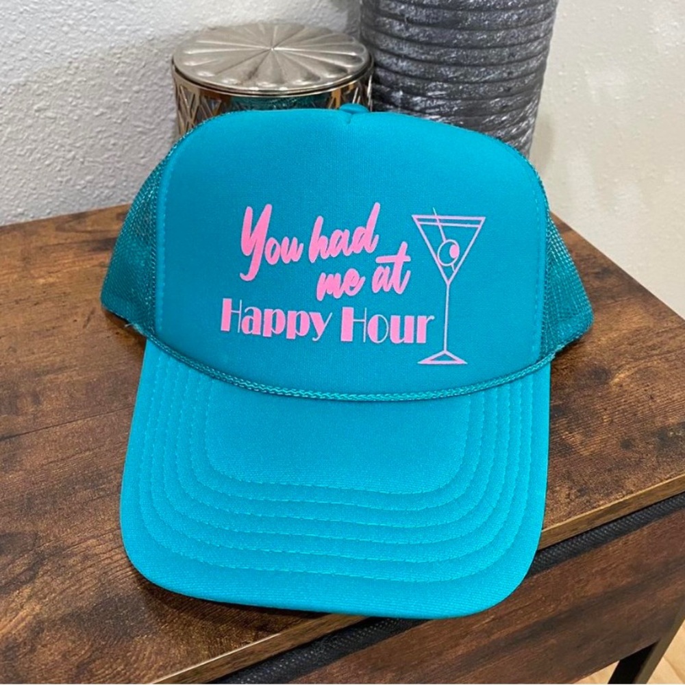 Teal and Pink Trucker Hat